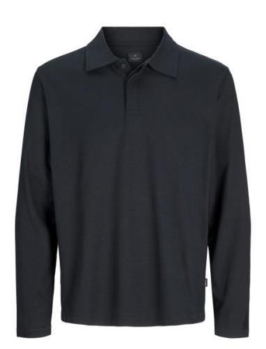 Jack & J S Jprblachad Ls Polo Styd Aw24 Svart