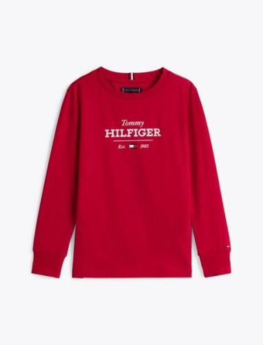 Tommy Hilfiger Monotype 1985 Reg Tee Ls Röd