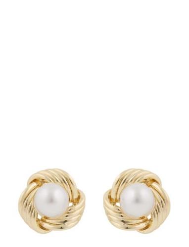 SNÖ Of Sweden Soap Pearl Knot Ear G/White - Guld