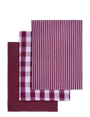 Engholm Textiles Tea Towels Recycle Burgundy