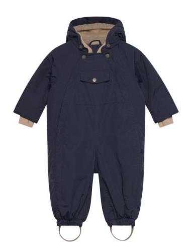 MINI A TURE Matwisti Fleece Lined Snowsuit. Grs Marinblå