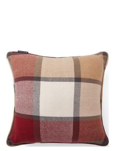 Lexington Home Checked Recycled Cotton Heavy Twill Pillow Cover Röd