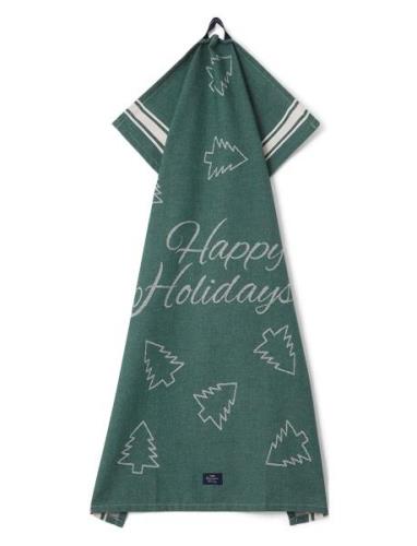 Lexington Home Happy Holidays Org Cotton Jacquard Kitchen Towel Grön