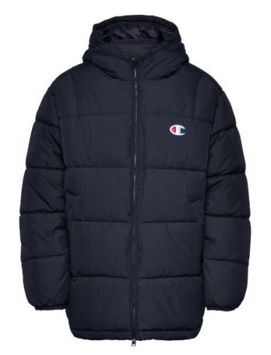 Champion Hooded Jacket Marinblå