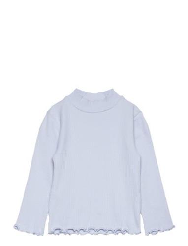 Mango Turtleneck Long-Sleeved T-Shirt Blå