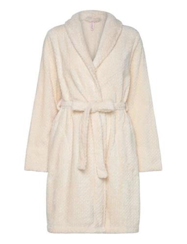 Hunkemöller Fleece Bathrobe Kräm