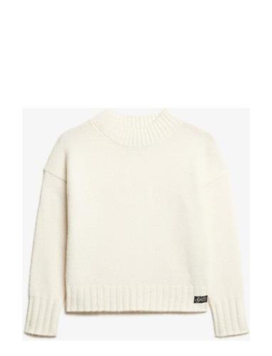 Superdry Essential Mock Neck Jumper Kräm