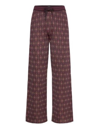 Scotch & Soda Jacquard Knitted Trousers Burgundy