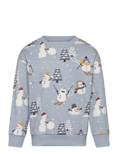 Lindex Sweater Snowman Story Blå