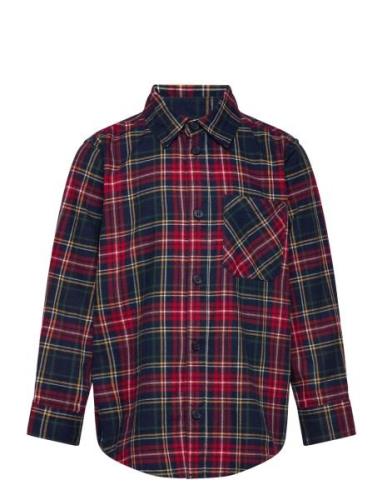 Lindex Shirt Christmas Check Röd