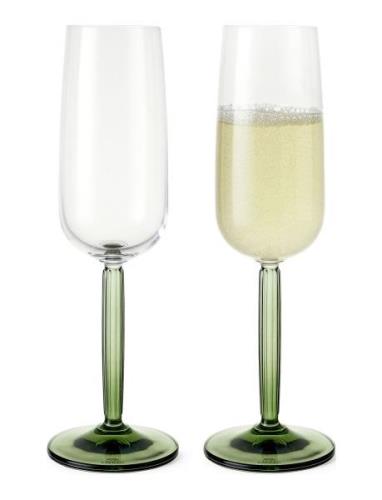 Kähler Hammershøi Champagneglas 24 Cl Grøn 2 Stk. Grön