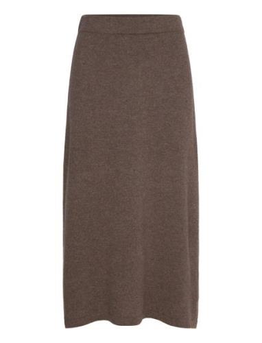 Davida Cashmere A-Line Skirt Brun