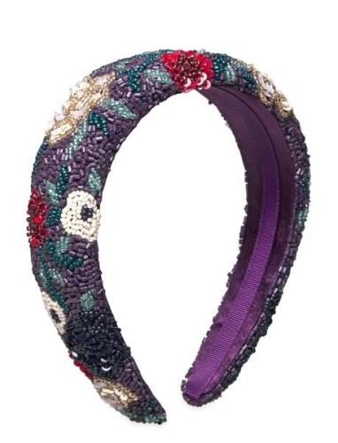 Becksöndergaard Wintery Wide Beaded Hairbrace Lila