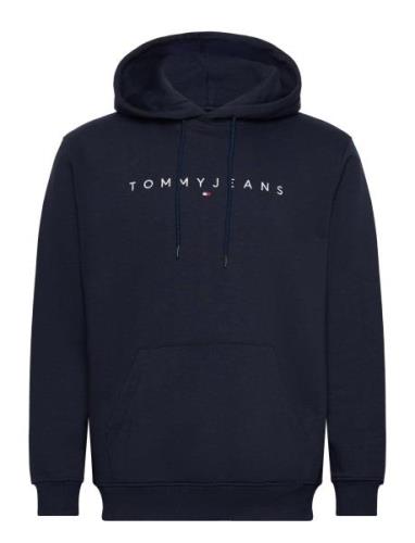 Tommy Jeans Tjm Reg Linear Logo Hoodie Ext Marinblå