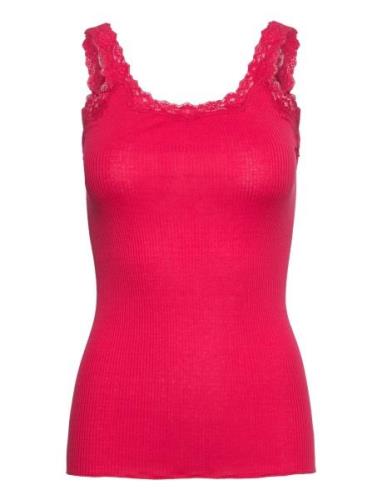 Rosemunde Rwbabette Sl Deep Back Lace Top Röd