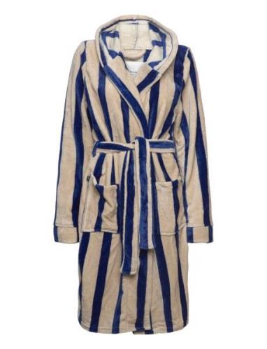 Rosemunde Rhflurry Fleece Robe Stripe Beige