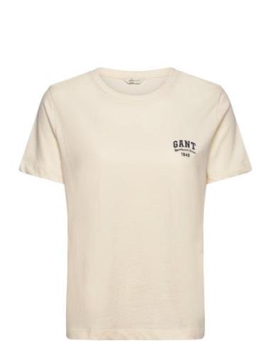 GANT Reg Small Graphic Ss T-Shirt Kräm