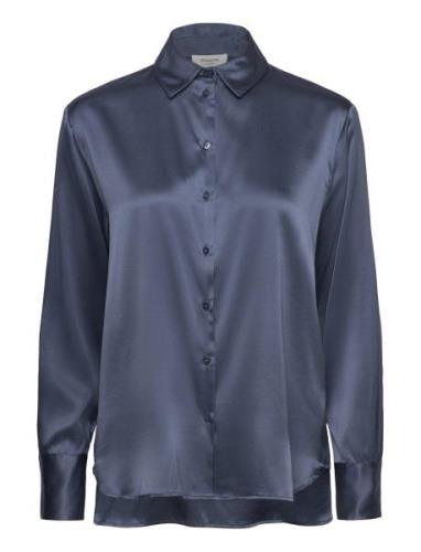 Rosemunde Jade Silk Shirt Blå