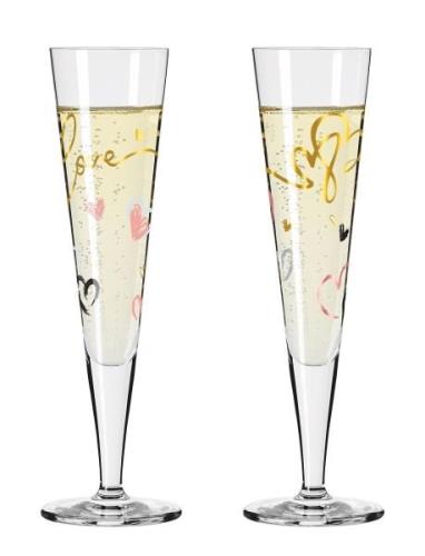 Ritzenhoff Goldnacht Champagneglas 2-P Hearts Nude