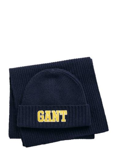 GANT Gant 1949 Beanie Scarf Gift Set Marinblå