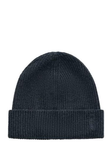 GANT Fine Knitted Wool Beanie Marinblå